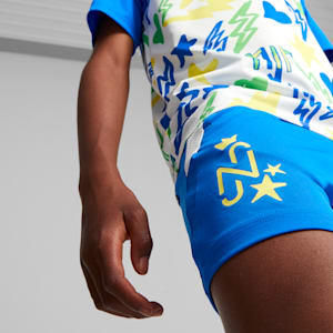 Neymar Jr Stripes Big Kids' Soccer Shorts, Racing Blue, extralarge