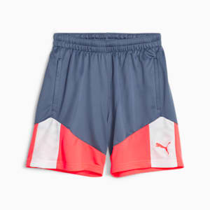 キッズ サッカー INDIVIDUALCUP トレーニング ショーツ 120cm-160cm, PUMA White-Inky Blue, extralarge-JPN