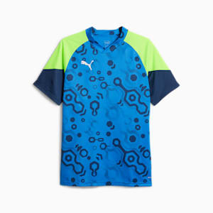 メンズ サッカー INDIVIDUALCUP シャツ, Persian Blue-Pro Green, extralarge-JPN