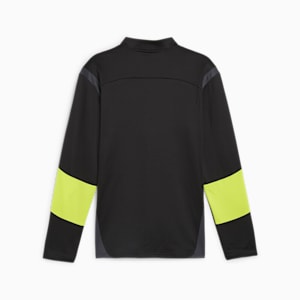 メンズ サッカー キング プロ 1/4 ジップトップ, PUMA Black-Electric Lime, extralarge-JPN