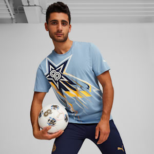 Camiseta de fútbol con logo para hombre PUMA x Christian Pulisic, Zen Blue, extralarge