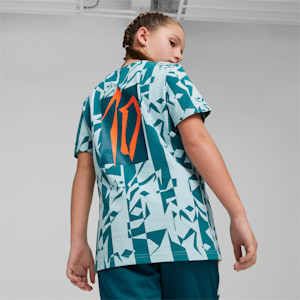 PUMA x NEYMAR JR Creativity Youth T-shirt, Ocean Tropic-Turquoise Surf, extralarge-IND