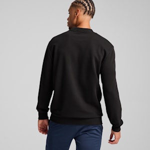 メンズ サッカー キング トップ クルースウェット, PUMA Black-Intense Red, extralarge-JPN