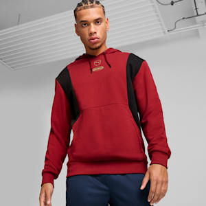 メンズ サッカー キング トップ フーディー, Intense Red-PUMA Black, extralarge-JPN