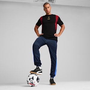 メンズ サッカー キング トップ 半袖 Tシャツ, Intense Red-PUMA Black, extralarge-JPN