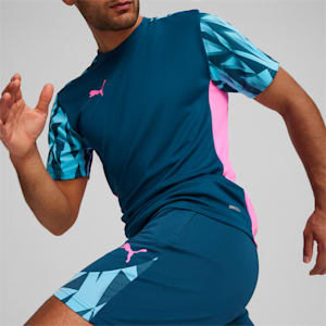 Shorts de fútbol para hombre individualFINAL, Ocean Tropic-Bright Aqua, extralarge