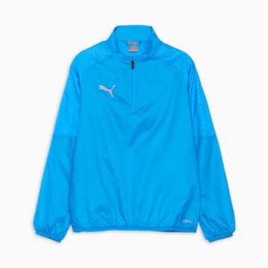 メンズ サッカー チームファイナル ピステ 長袖 ハーフジップ トップス, Ignite Blue, extralarge-JPN