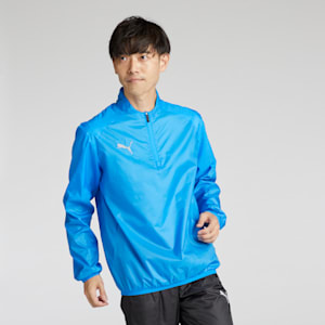 メンズ サッカー チームファイナル ピステ 長袖 ハーフジップ トップス, Ignite Blue, extralarge-JPN