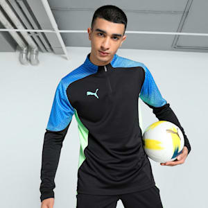 individualFINAL Quarter-Zip Men's Football Top, PUMA Black-Fizzy Apple, extralarge-IND
