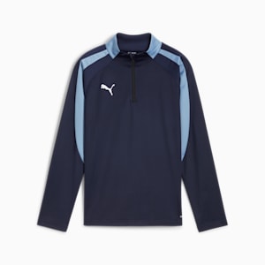 individualLIGA Quarter-Zip Top Youth, PUMA Navy-PUMA White-Zen Blue, extralarge-GBR