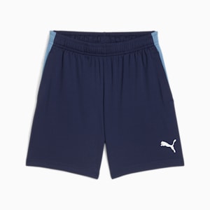 Short d'entraînement de soccer IndividualFINAL Enfant et adolescent, PUMA Navy-PUMA White-Zen Blue, extralarge