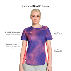 individualBLAZE Women's Football Jersey, Lapis Lazuli-Dark Amethyst, extralarge-IND