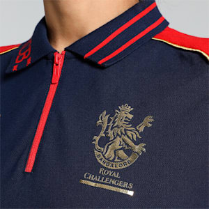 PUMA x Royal Challengers Bangalore Travel Women's Polo, Navy Blazer-Flame Scarlet