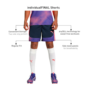 individualFINAL Men's Football Shorts, Club Navy-Dark Amethyst, extralarge-IND
