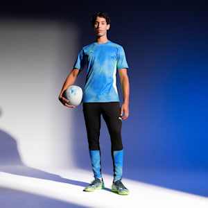 individualFINAL Men's Slim Fit Football Training Pants, PUMA Black-Fizzy Apple, extralarge-IND