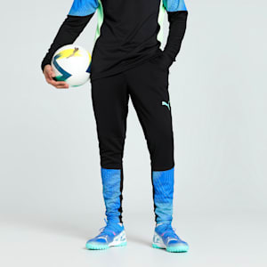 individualFINAL Men's Slim Fit Football Training Pants, PUMA Black-Fizzy Apple, extralarge-IND