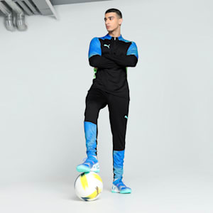 individualFINAL Men's Slim Fit Football Training Pants, PUMA Black-Fizzy Apple, extralarge-IND