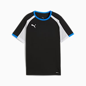 キッズ サッカー INDIVIDUALLIGA 半袖 シャツ 120-160cm, PUMA Black-PUMA White-Ultra Blue, extralarge-JPN