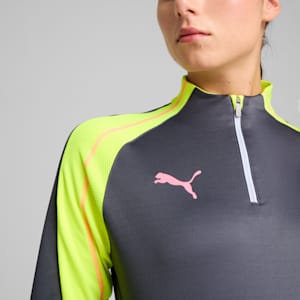 Top de fútbol con cierre corto individualBLAZE para mujer, Galactic Gray, extralarge