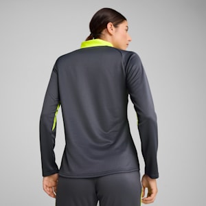 Top de fútbol con cierre corto individualBLAZE para mujer, Galactic Gray, extralarge