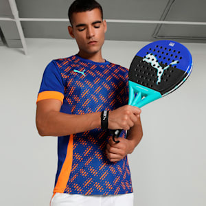 Individual Graphic Men's Padel Tennis Jersey, Vivid Blue, extralarge-IND