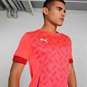 Individual Graphic Men's Padel Tennis Jersey, Glowing Red, extralarge-IND