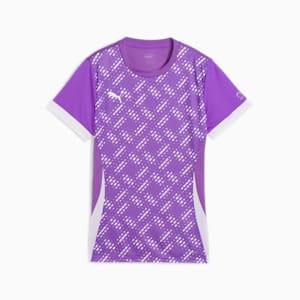 Individual Graphic Women's Padel Tennis Jersey, Purple Glimmer-PUMA White, extralarge-IND