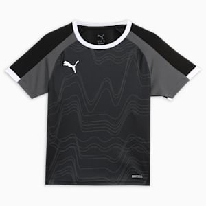 IndividualLIGA Graphic Youth Football Jersey, PUMA Black-PUMA White-Shadow Gray, extralarge-IND