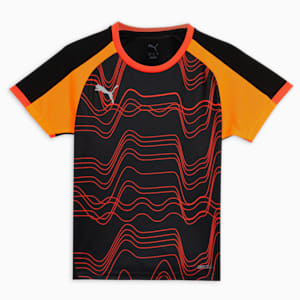 IndividualLIGA Graphic Youth Football Jersey, PUMA Black-Glowing Red, extralarge-IND