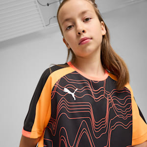 IndividualLIGA Graphic Youth Football Jersey, PUMA Black-Glowing Red, extralarge-IND