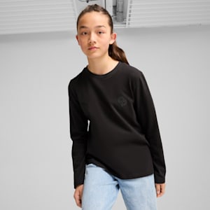 PUMA x CHRISTIAN PULISIC Stealth Big Kids' Long Sleeve Tee, PUMA Black, extralarge