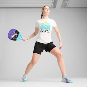 Individual Graphic Women's Padel Tennis Tee, PUMA White, extralarge-IND