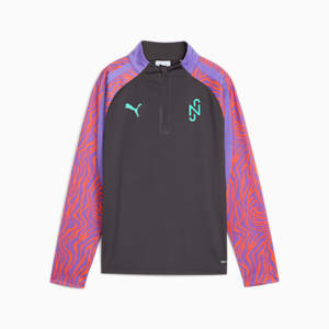 Top de fútbol con cierre corto PUMA x NEYMAR Creativity para niños grandes, Dark Coal-Soft Violet, extralarge