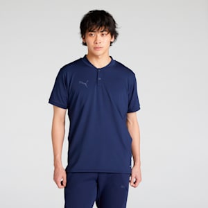 メンズ サッカー PUMAFTBL トラベル 半袖 ポロシャツ, PUMA Navy, extralarge-JPN