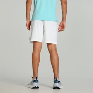 Individual Men's Slim Fit Padel Tennis Training Shorts, PUMA White-Vivid Blue-Heat Fire, extralarge-IND