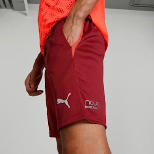 Individual Men's Slim Fit Padel Tennis Training Shorts, Dark Crimson-PUMA White-Glowing Red, extralarge-IND