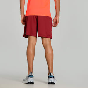 Individual Men's Slim Fit Padel Tennis Training Shorts, Dark Crimson-PUMA White-Glowing Red, extralarge-IND
