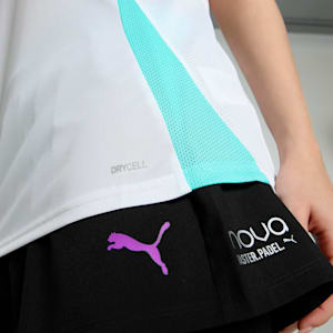 Individual Women's Padel Tennis Jersey, PUMA White-Purple Glimmer-Aquatic, extralarge-IND