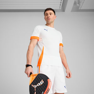 INDIVIDUAL Padel Jersey Men, PUMA White-Vivid Blue-Heat Fire, extralarge-GBR