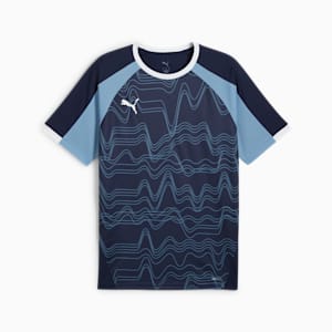 メンズ サッカー INDIVIDUALLIGA グラフィック 半袖 シャツ, PUMA Navy-Zen Blue, extralarge-JPN
