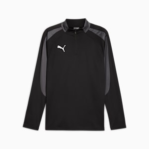 メンズ サッカー INDIVIDUALLIGA 1/4 ジップ トップ, PUMA Black-Shadow Gray, extralarge-JPN