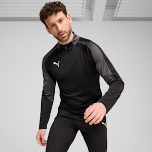 メンズ サッカー INDIVIDUALLIGA 1/4 ジップ トップ, PUMA Black-Shadow Gray, extralarge-JPN