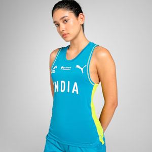 AFI Women's Sleeveless Running Tank Top, Caribbean Sea, extralarge-IND