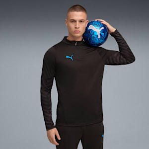 individualCUP Football Quarter-Zip Top Men, PUMA Black-PUMA White-Ultra Blue, extralarge