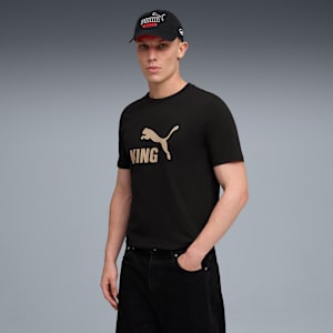 メンズ サッカー キング ロゴ 半袖 Tシャツ, PUMA Black-PUMA Gold, extralarge-JPN
