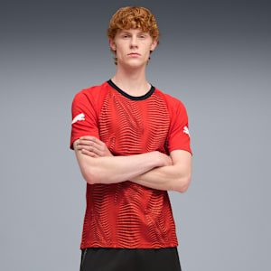 individualFINAL Football Jersey Men, Glowing Red-Mint Jelly-PUMA Black-Puma black, large-GBR