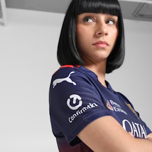 PUMA x RCB 2025 Women's Replica Jersey, PUMA Navy-Flame Scarlet, extralarge-IND