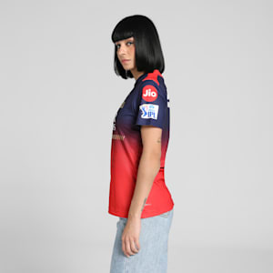 PUMA x RCB 2025 Women's Replica Jersey, PUMA Navy-Flame Scarlet, extralarge-IND