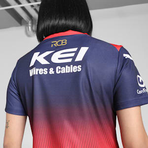 PUMA x RCB 2025 Women's Replica Jersey, PUMA Navy-Flame Scarlet, extralarge-IND