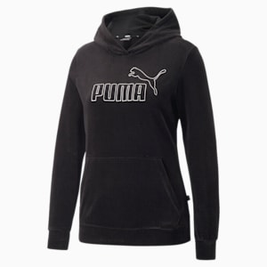 Essentials+ Velour Women's Regular Fit Hoodie, Puma Black, extralarge-IND